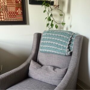 Homemade blue/grey baby blanket